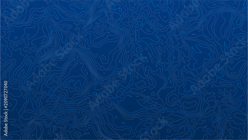 Abstract blue topography map showing digital terrain contours