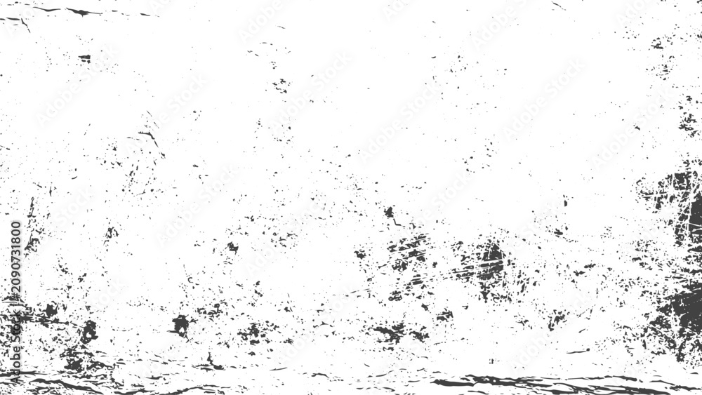 Fototapeta premium Black and White Scratch Grunge Texture with Dust Overlay, Distressed Urban Surface, Vintage Grain Pattern, High Quality Vector Illustration.