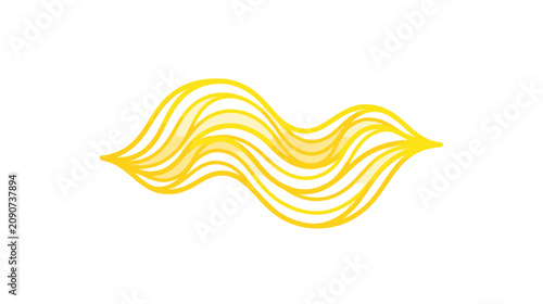 Foto Abstract golden flowing waves representing fluid motion or hair