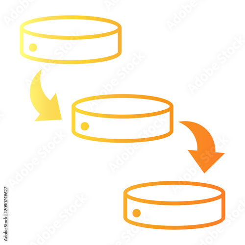 Konstfotografi migration Line Gradient Icon