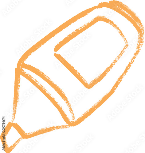 School Item Crayon Illustration