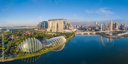 Marina Bay Sands Hotel & The Cloud forest at Gardens by the Bay, Singapore
