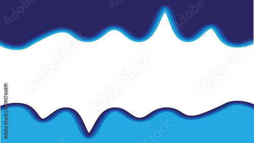 Blue and dark blue wavy layered background abstract wave