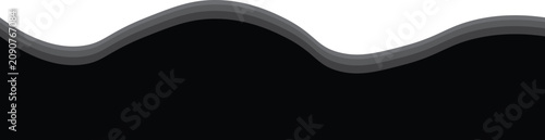Abstract wavy gradient layers white grey black background wave