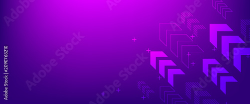 Abstract Purple and Pink Geometric Background with Upward Chevron Arrows, Modern Tech Gradient Pattern, Dynamic Vector Texture for Business Growth Banner, Poster, and Cover Design