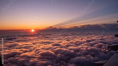 sunset over the city