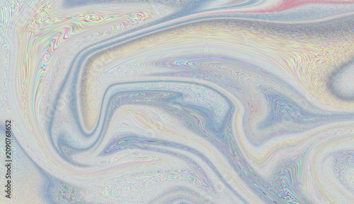 Foto Elegant silver and light blue liquid marble swirl abstract design with delicate