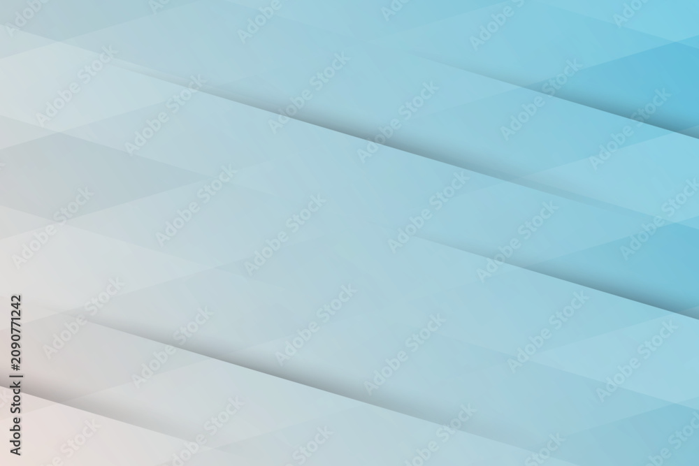 Fototapeta premium Abstract pastel blue gradient geometric background with transparent layers