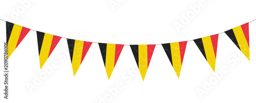 Belgium Flag Bunting Pennant Banner for International Sports Events and National Celebrations PNG Image