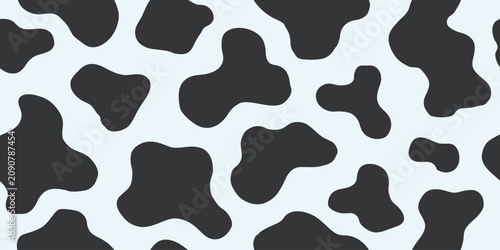 Black and White Cow Print Pattern Background – Animal Skin Texture Design
