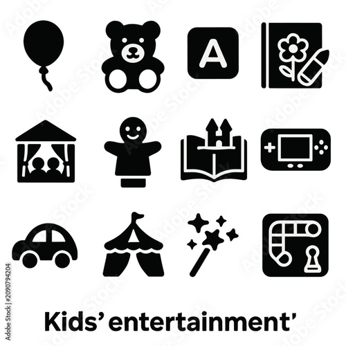 Fairy icons icon vector kids car toy wand theater entertainment console bear