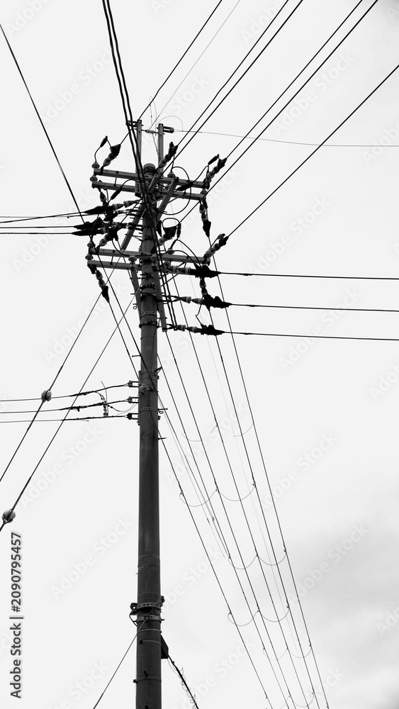 Fototapeta premium high voltage power lines
