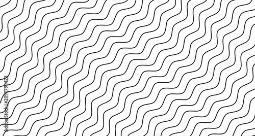 Foto Abstract Black Diagonal Wavy Line Pattern Texture background