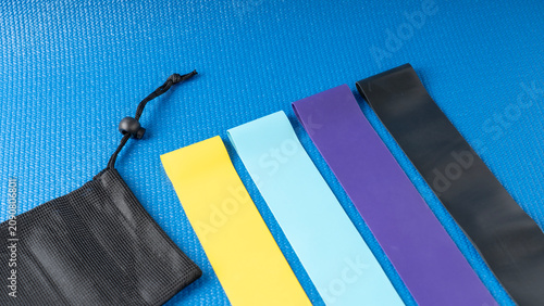 Konstfotografi A set of colorful elastic fitness band