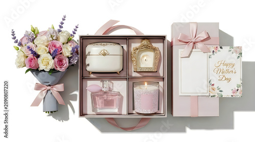 Mother's day gift set with perfume candle and jewelry box