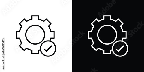 Fotografía Easy installation icon line clipart series. EPS10