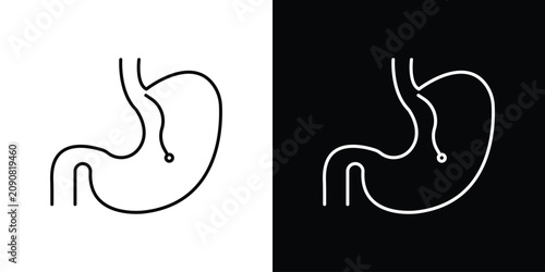 Cuadro en lienzo Endoscopy icon line clipart series. EPS10