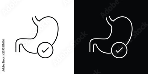 Good digestion icon line clipart series. EPS10