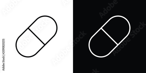 Foto Painkiller icon line clipart series. EPS10
