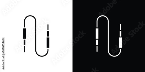 Foto Audio Cable icon editable graphic series