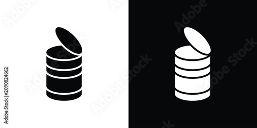 Canned food icon editable graphic series