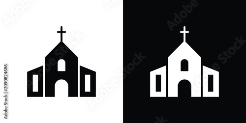 Foto Church icon editable graphic series