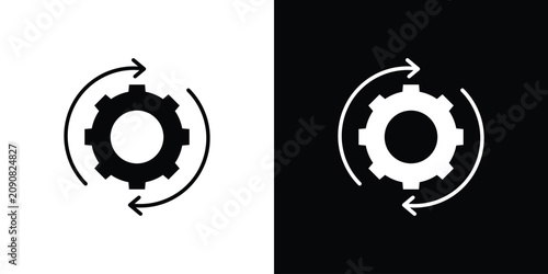 Tableau sur toile Continuous changes icon editable graphic series