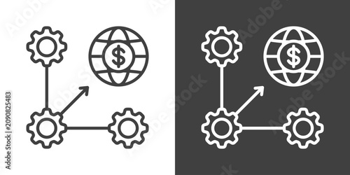 Business Transformation Icon Set Vector Collection Isolated In Black And White