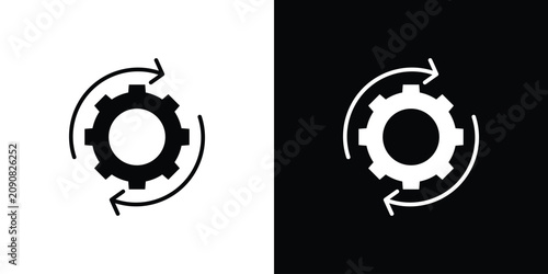 Obraz na płótnie Recovery gear icon editable graphic series