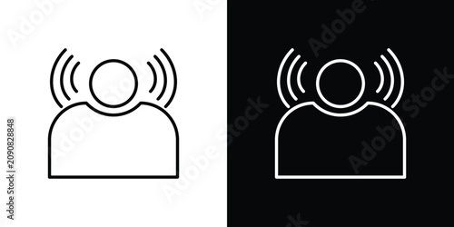 Brand awareness icon line illustration group