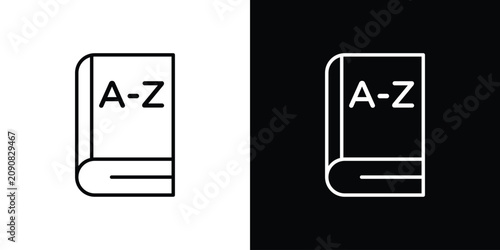 Bild auf Leinwand Dictionaries icon line illustration group