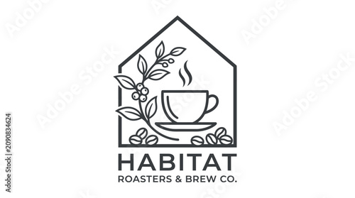 Tableau sur toile Logo for coffee roasters and brew company.