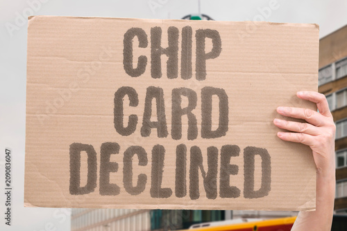 Принти на полотні "Chip Card Declined" Insufficient funds or wrong pin