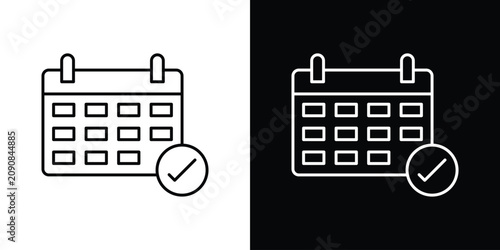 Принти на полотні Calendar check icon simple graphics pack