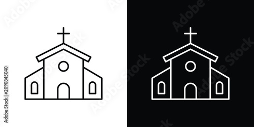 Tableau sur toile Church icon simple graphics pack
