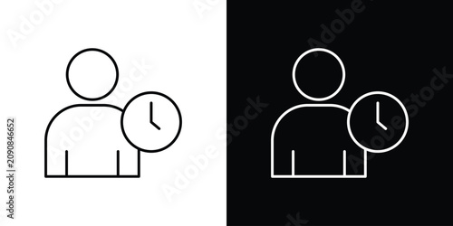 Tableau sur toile Office hours icon simple graphics pack