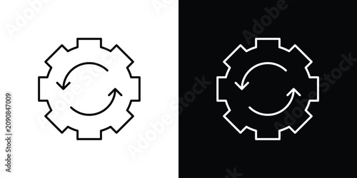 Konstfotografi Recovery gear icon simple graphics pack