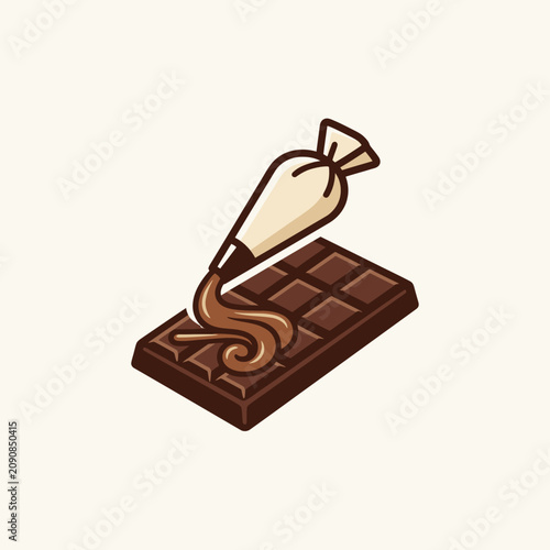 Obraz na płótnie Chocolate bar with caramel filling.
