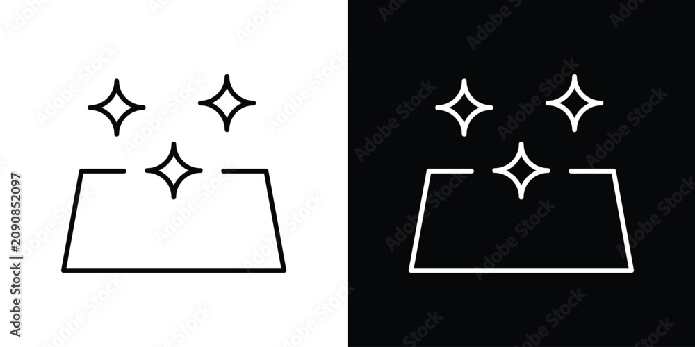 Foto Clean surface icon outline design collection. EPS10
