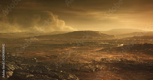 realistic Martian landscape 