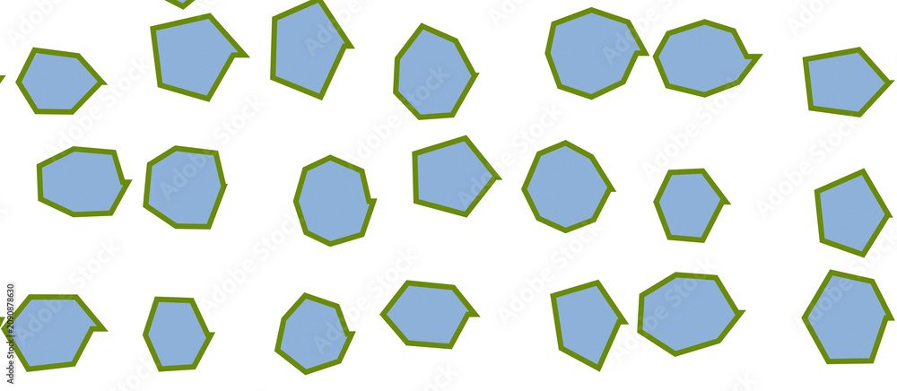 Fototapeta premium Set of colorful hexagon shapes in a grid pattern