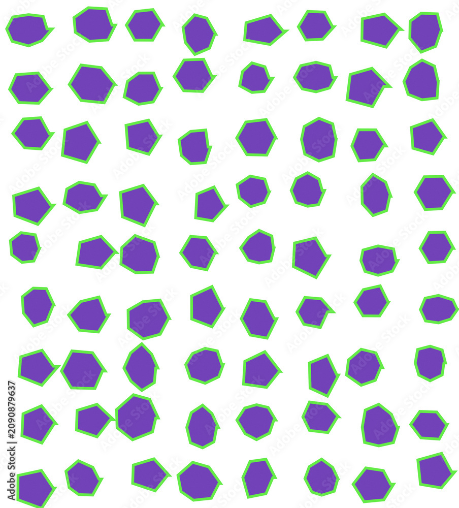 Obraz premium Purple hexagon pattern with dots isolated