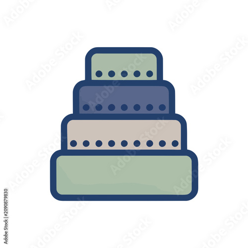 Cake Pie Dessert Flat SVG Icon