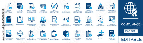 Foto Compliance icon set