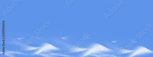Photos Snowy winter border background with realistic snowdrifts.