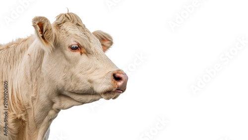 Foto Live domestic white Zebu cow farm livestock animal isolated on a transparent bac