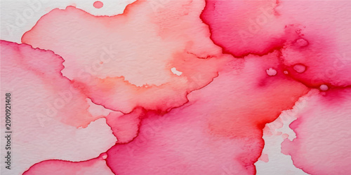 Pink and coral watercolor alcohol ink abstract background with soft fluid bleeding gradient waves