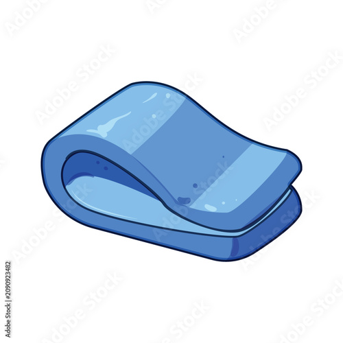 Billede på lærred Blue modeling clay with soft, pliable texture on white background, playful kids'