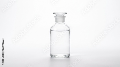 Laboratory reagent bottle isolated on white background for commercial product mockup
