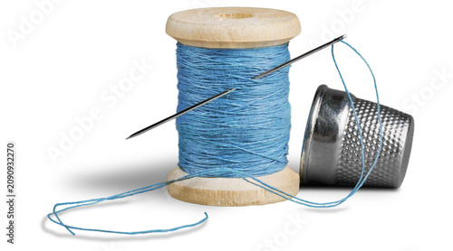 Cuadro en lienzo blue thread, thread spool, sewing thread, blue spool, spool, thread png, thread